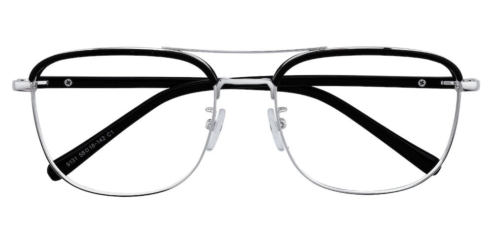 Joel Black/Silver Aviator TR90 Eyeglasses