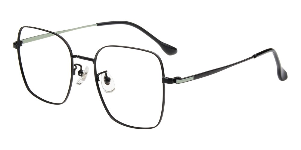Kellogg Black Square Titanium Eyeglasses