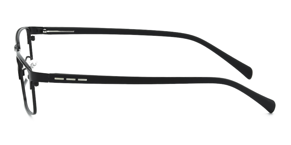 Tupelo Black Rectangle Metal Eyeglasses