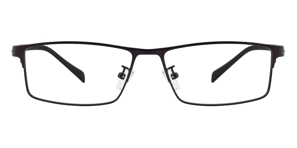Tupelo Brown Rectangle Metal Eyeglasses