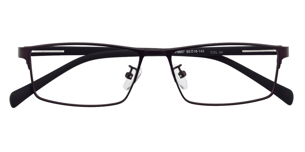 Tupelo Brown Rectangle Metal Eyeglasses