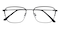 Atlantic Black Rectangle Metal Eyeglasses