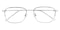 Atlantic Silver Rectangle Metal Eyeglasses