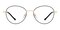 Oswego Black/Golden Round Metal Eyeglasses