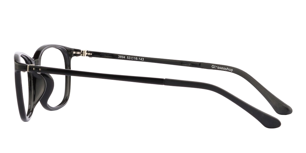Syracuse Black Rectangle TR90 Eyeglasses