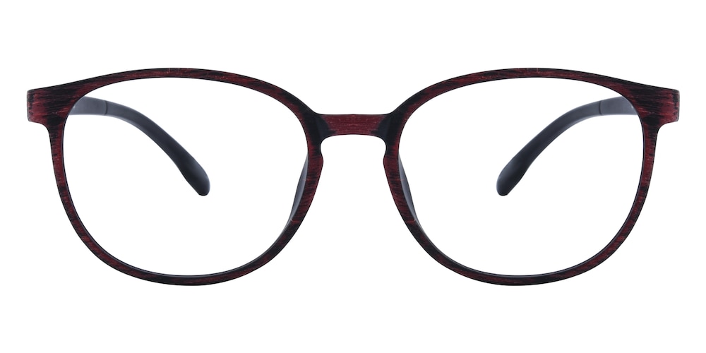 Gloversville Red Round TR90 Eyeglasses