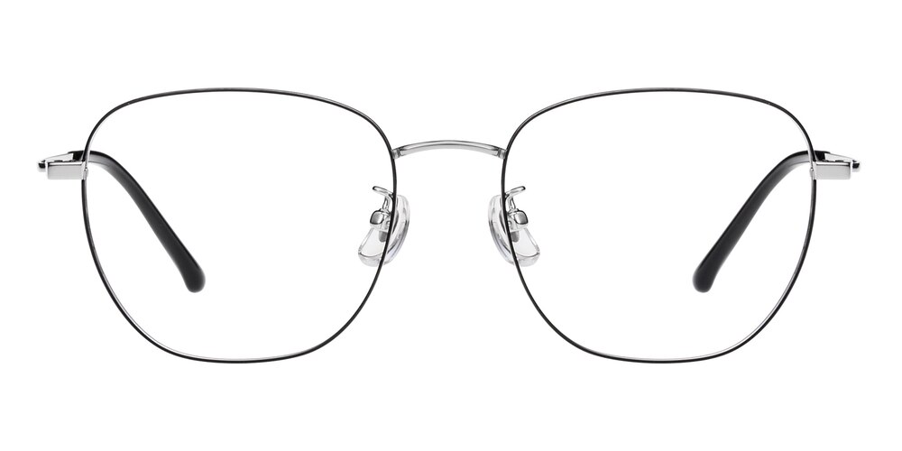 Staten Black/Silver Aviator Titanium Eyeglasses