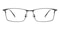 Antioch Gunmetal Rectangle Titanium Eyeglasses