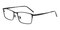 Antioch Black Rectangle Titanium Eyeglasses