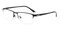Dayton Black Rectangle Titanium Eyeglasses