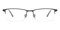 Dayton Gunmetal Rectangle Titanium Eyeglasses