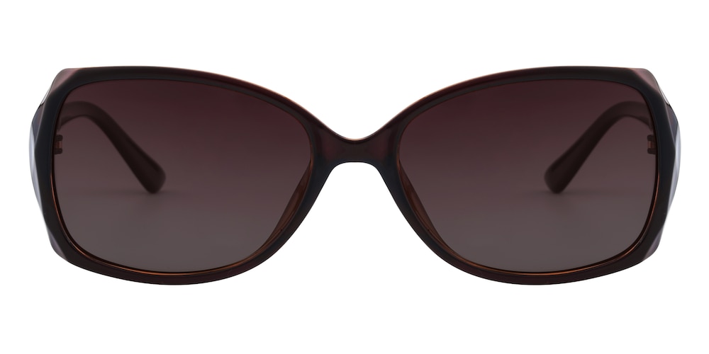 Bedford Brown Rectangle Plastic Sunglasses