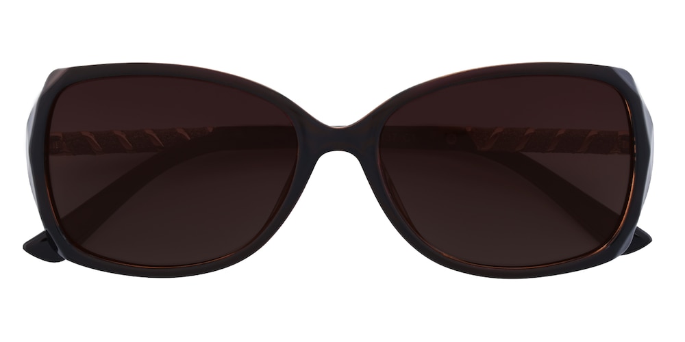 Bedford Brown Rectangle Plastic Sunglasses