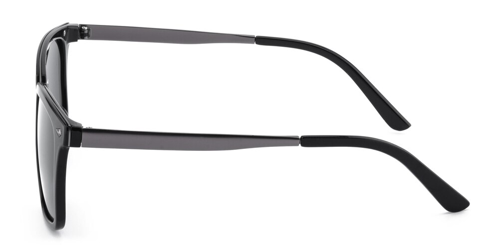 GrandRapids Black Rectangle TR90 Sunglasses