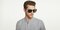 GrandRapids Matte Black Rectangle TR90 Sunglasses