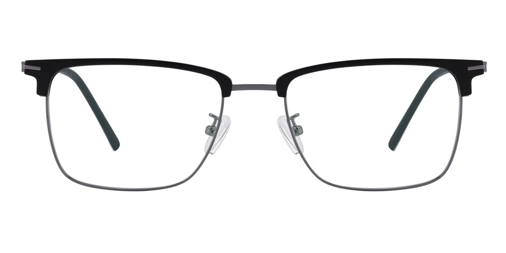 Jeremiah Black/Gunmetal Rectangle TR90 Eyeglasses