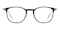 Durand Black Rectangle Ultem Eyeglasses