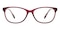 Moore Burgundy Rectangle Acetate Eyeglasses