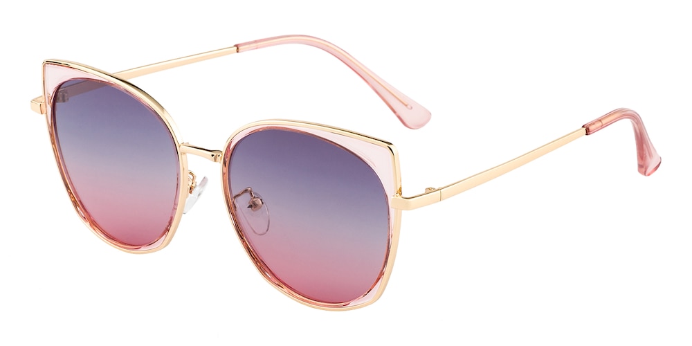 Wilker Pink Cat Eye Plastic Sunglasses