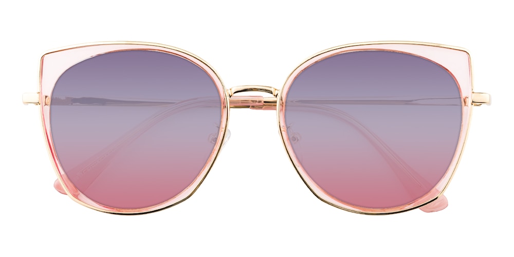 Wilker Cat Eye Pink Full-Frame Plastic Sunglasses