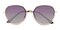 Perce Purple/Golden Round Plastic Sunglasses