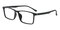 Latch Mblack Rectangle Ultem Eyeglasses