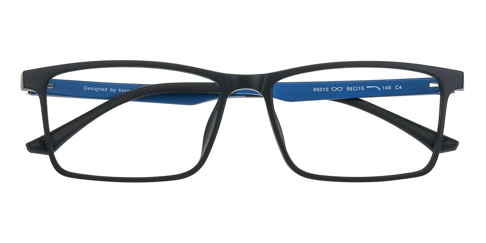 Latch Mblack/Blue Rectangle Ultem Eyeglasses