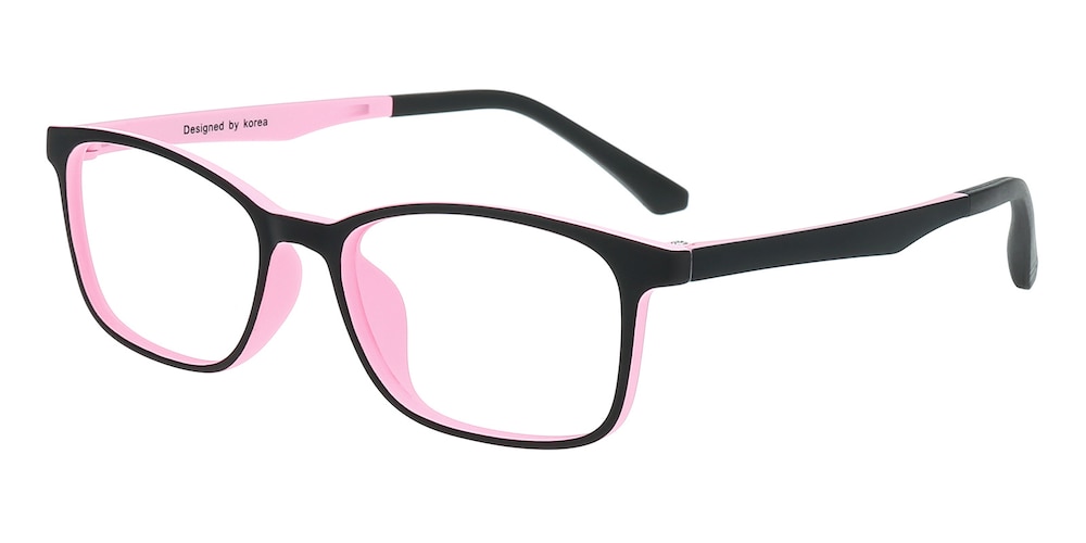 Arad Mblack/Pink Rectangle Ultem Eyeglasses
