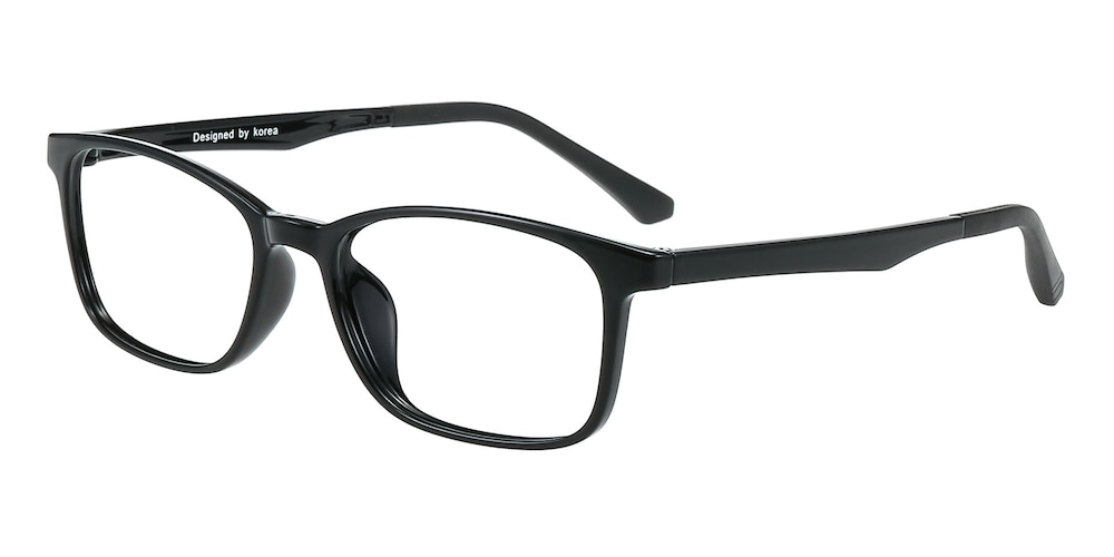 Arad Black Rectangle Ultem Eyeglasses
