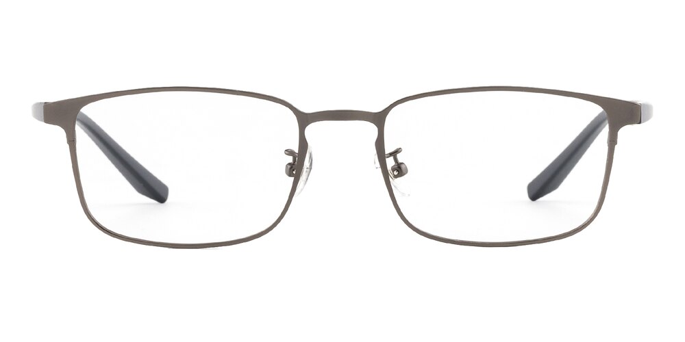 Sheridan Gunmetal Rectangle Metal Eyeglasses