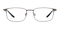 Sheridan Gunmetal Rectangle Metal Eyeglasses