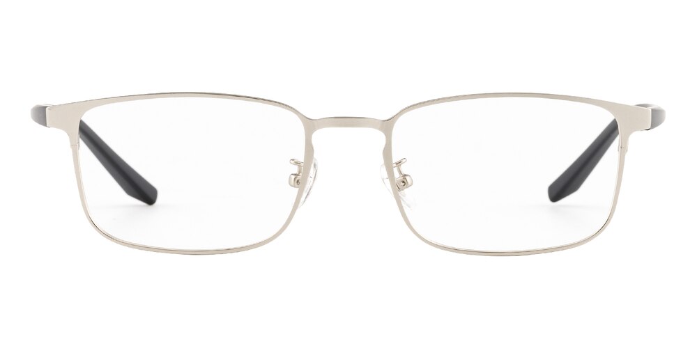 Sheridan Silver Rectangle Metal Eyeglasses