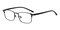 Sheridan Black Rectangle Metal Eyeglasses