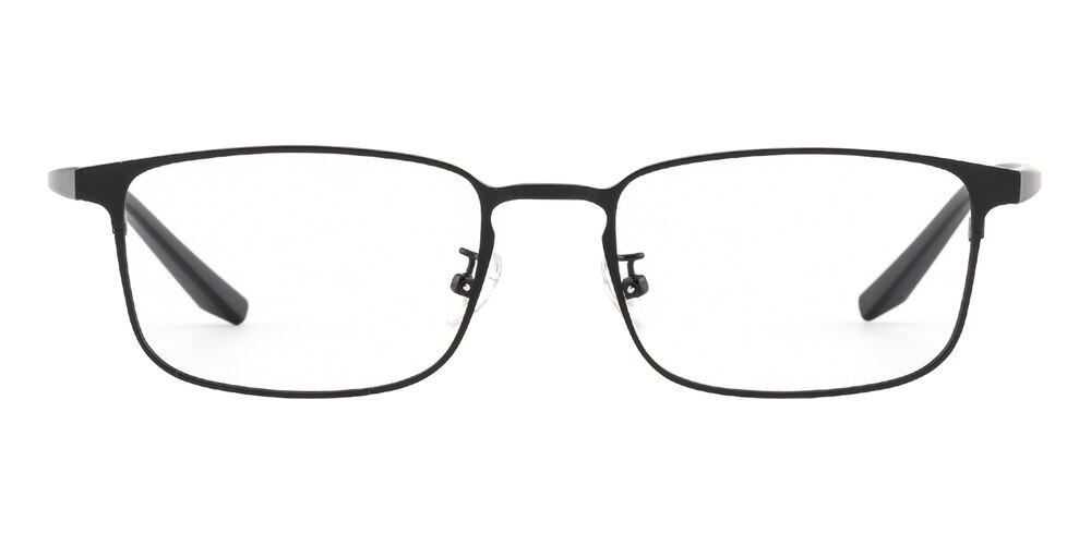 Sheridan Black Rectangle Metal Eyeglasses