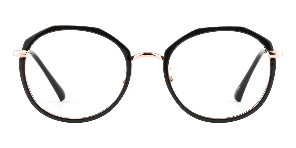 Stowe Black/Rose Gold Polygon TR90 Eyeglasses