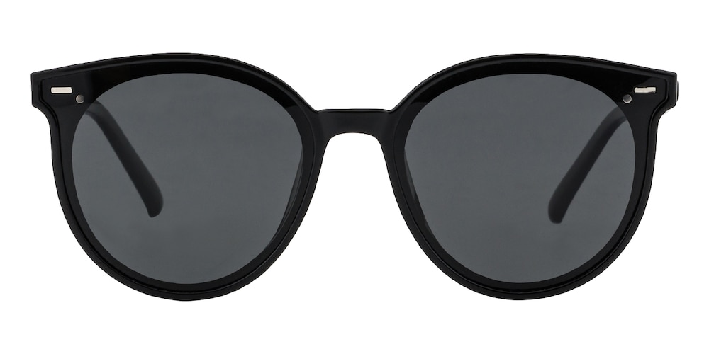 Southey Black Round Plastic Sunglasses