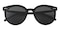 Southey Black Round Plastic Sunglasses