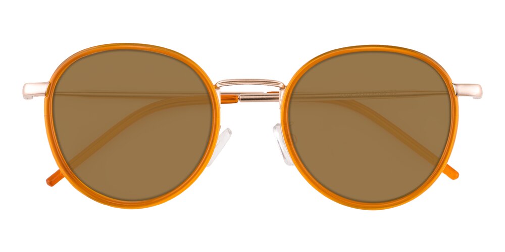 Smedley Orange Round Plastic Sunglasses