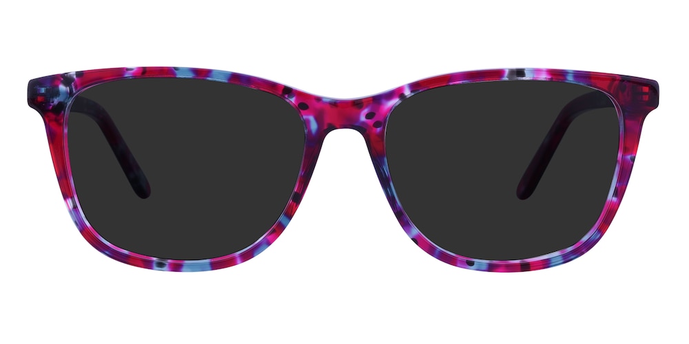 Karol Purple Tortoise Rectangle Acetate Sunglasses