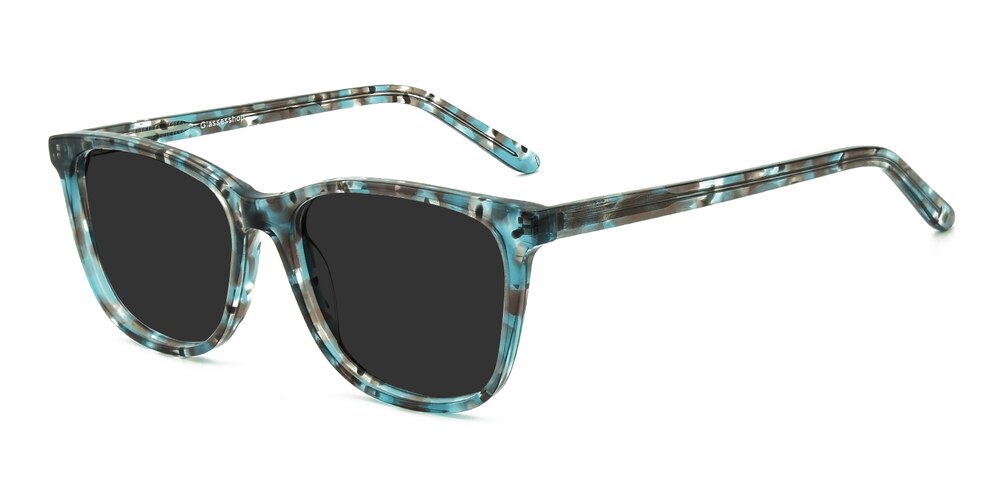 Karol Green Tortoise Rectangle Acetate Sunglasses