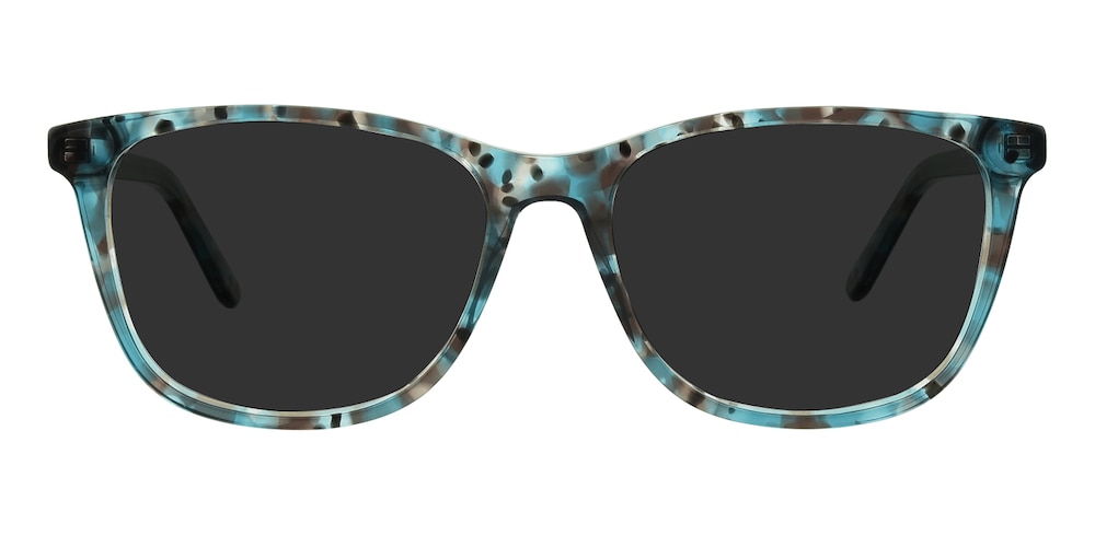 Karol Green Tortoise Rectangle Acetate Sunglasses