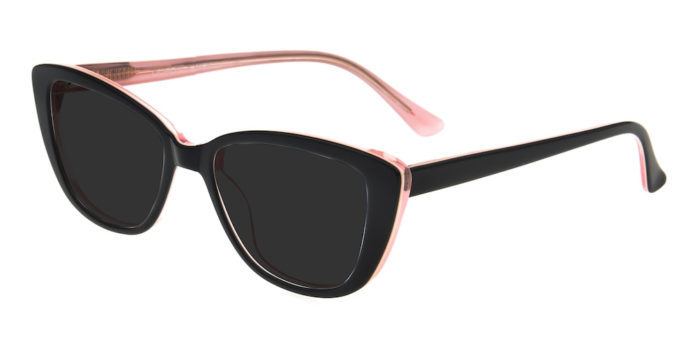Morgan Black/Pink Cat Eye Acetate Sunglasses