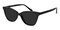 Kerlins Black Cat Eye Acetate Sunglasses