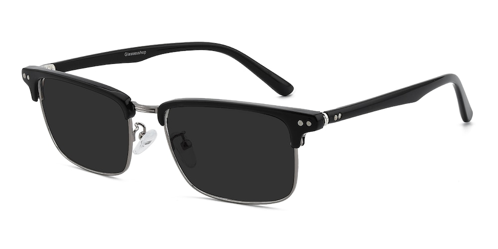 Caden Black/Gunmetal Rectangle TR90 Sunglasses