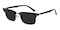Caden Black/Gunmetal Rectangle TR90 Sunglasses