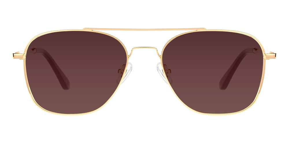 Wilmot Golden Aviator Metal Sunglasses