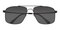 Woolley Black Aviator Metal Sunglasses