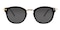 Wylde Black Oval Acetate Sunglasses
