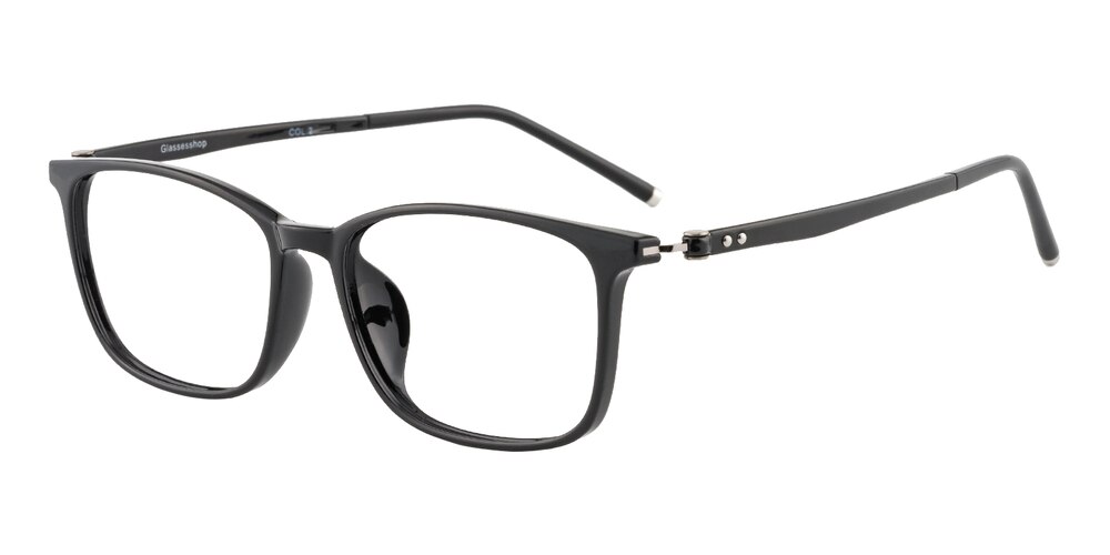 Yardy Black Rectangle TR90 Eyeglasses