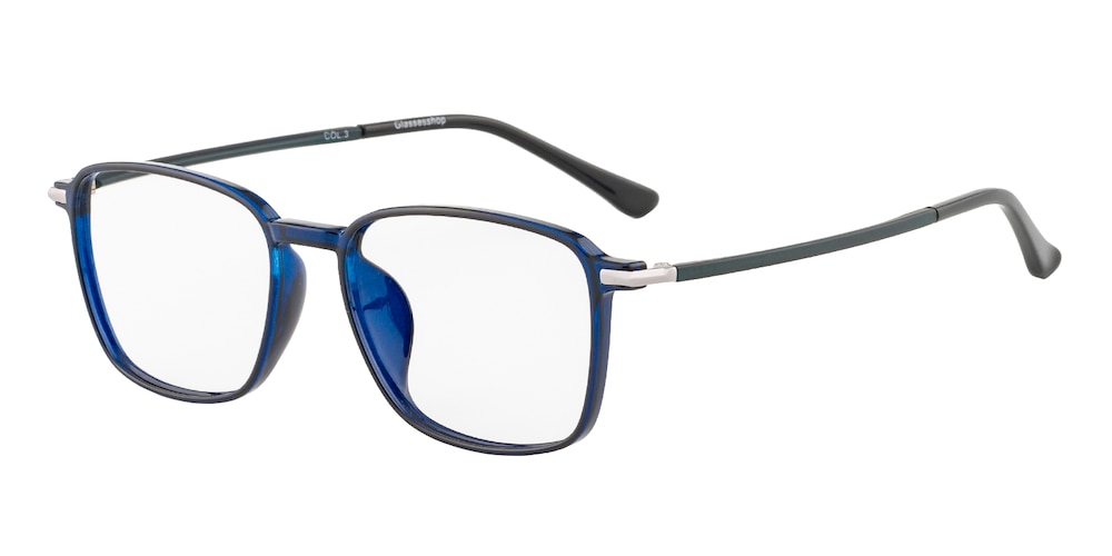 Stone Blue Square TR90 Eyeglasses
